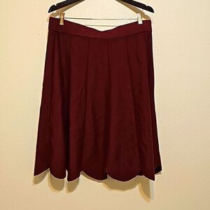 Olivia & Grace Black, Red and  A-Line Ponte Knit  Skirt Xl